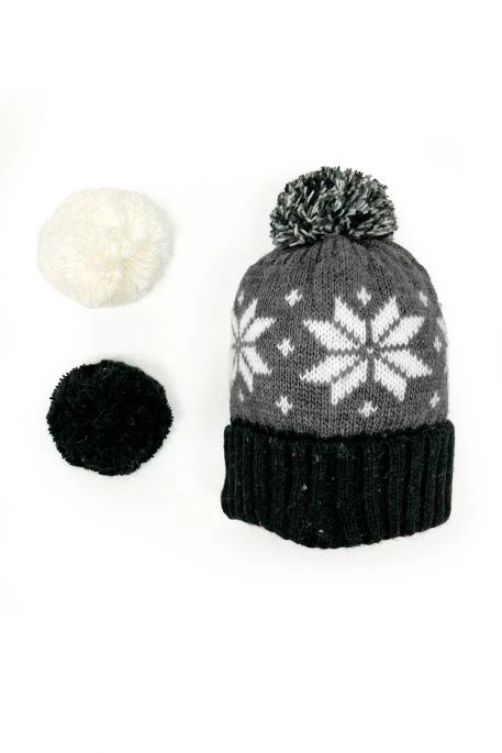 Bonnet FONEM Nopped Bere Black 4 Bonnet FONEM Nopped Bere Black – Image 2