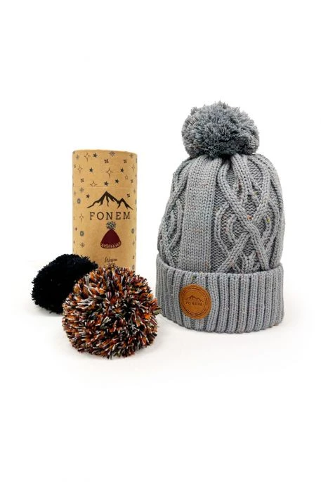Bonnet FONEM Nopped Bere Grey 3 Bonnet FONEM Nopped Bere Grey