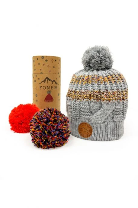 Bonnet FONEM LEVI BERE Grey 4 Bonnet FONEM LEVI BERE Grey – Image 2
