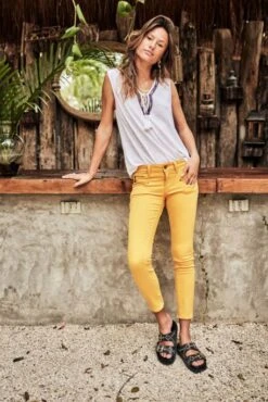 Jean FREEMAN T.PORTER ALEXA CROPPED Magic Color Golden Rod -Magasin De Vêtements De Mode Pour Femmes freeman 24862 5
