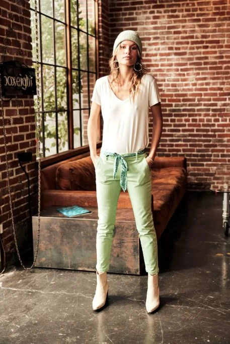 Pantalon FREEMAN PORTER CLAUDIA FELICITA Green 6 Pantalon FREEMAN PORTER CLAUDIA FELICITA Green – Image 4