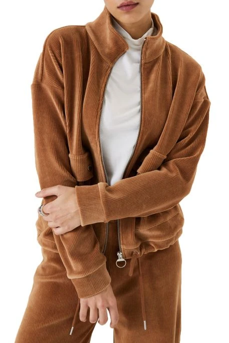 Sweat Zippé GARCIA Honey Brown 3 Sweat Zippé GARCIA Honey Brown