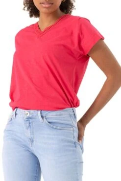 Tee-shirt GARCIA CROCHETÉ Pink -Magasin De Vêtements De Mode Pour Femmes garcia 26520 1