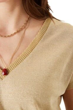 Tee Shirt GARCIA LUREX Iced Coffee -Magasin De Vêtements De Mode Pour Femmes garcia z0016 2094 4