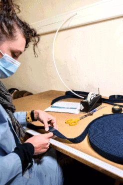 Ceinture MAILLOCHON ITIER Navy Camel -Magasin De Vêtements De Mode Pour Femmes itier