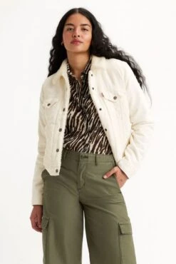 Levis Sherpa En Velours LEVI'S® TRUCKER Gardenia -Magasin De Vêtements De Mode Pour Femmes levis 36136 00 67 2