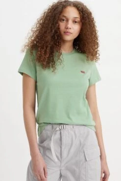 Levis Tee-shirt LEVI'S® PERFECT HM Green -Magasin De Vêtements De Mode Pour Femmes levis 39185 02 66 1