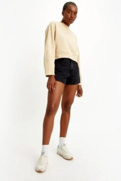 Levis Short LEVI'S® MOM'80 Black Stonewash -Magasin De Vêtements De Mode Pour Femmes levis a4695 00 00 1