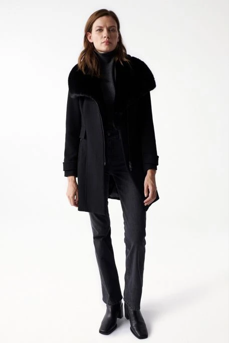 Manteau SALSA LISFUR Black 6 Manteau SALSA LISFUR Black – Image 4