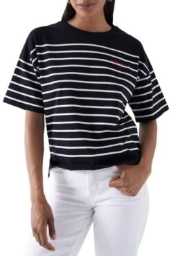 Tee-shirt SALSA Noir Raye Blanc