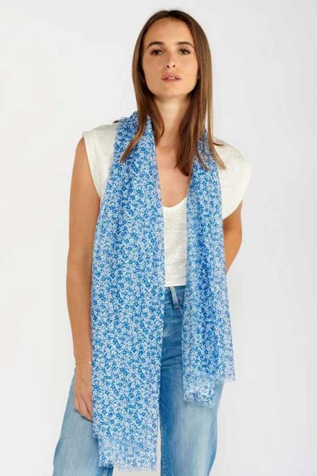 LE TEMPS DES CERISES Foulard TEMPS DES CERISES ESCAPE Azul 3 LE TEMPS DES CERISES Foulard TEMPS DES CERISES ESCAPE Azul
