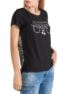 LE TEMPS DES CERISES Tee Shirt TEMPS DES CERISES DOMI Black -Magasin De Vêtements De Mode Pour Femmes tdc fdomi 0001 black 1