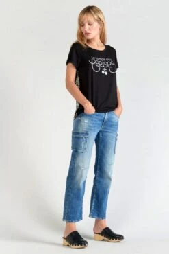 LE TEMPS DES CERISES Tee Shirt TEMPS DES CERISES DOMI Black -Magasin De Vêtements De Mode Pour Femmes tdc fdomi 0001 black 4