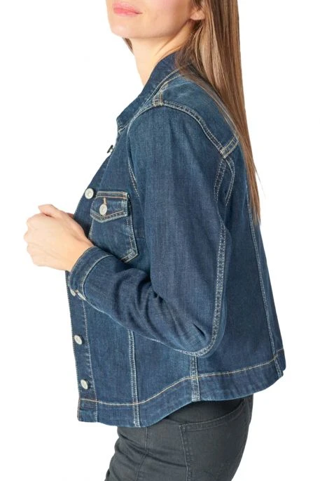 Blouson En Jean LE TEMPS DES CERISES LILLY Blue 7 Blouson En Jean LE TEMPS DES CERISES LILLY Blue – Image 5