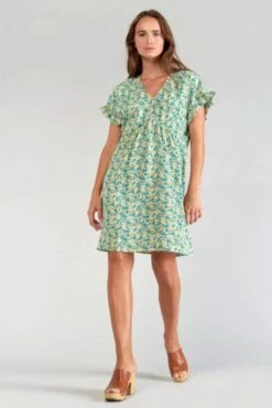 LE TEMPS DES CERISES Robe TEMPS DES CERISES TATE Liberty -Magasin De Vêtements De Mode Pour Femmes tdc ftate 3189 4