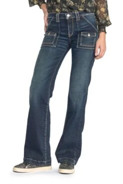 Jean LE TEMPS DES CERISES EFTER FLARE Blue Black -Magasin De Vêtements De Mode Pour Femmes tdc jfefter w1382 2