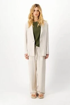 Pantalon En Lin TEDDY SMITH ROSALY Middle White -Magasin De Vêtements De Mode Pour Femmes teddy smith 30116375 219 1