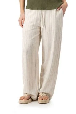 Pantalon En Lin TEDDY SMITH ROSALY Middle White
