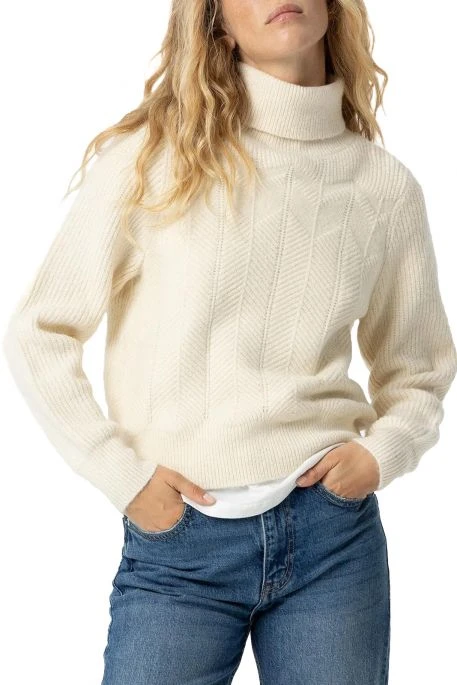 Pull Col Roulé TIFFOSI MORGANA Beige 6 Pull Col Roulé TIFFOSI MORGANA Beige – Image 4