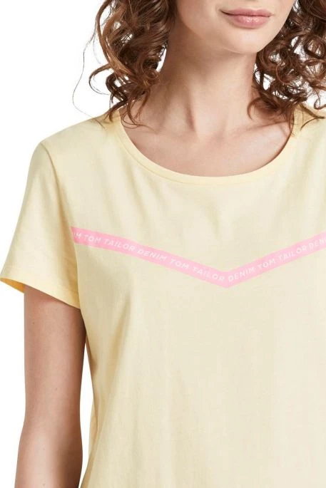 Tee Shirt TOM TAILOR LARISSA Yellow 3 Tee Shirt TOM TAILOR LARISSA Yellow