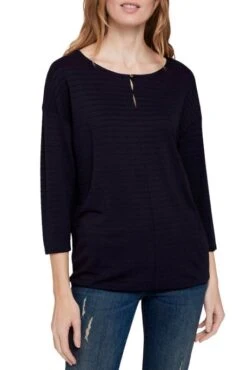 Tee Shirt TOM TAILOR RAYE Marine -Magasin De Vêtements De Mode Pour Femmes tom tailor 22066 1