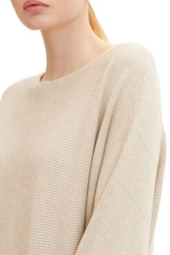 Pull TOM TAILOR Cozy Beige Melange