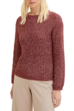 Pull TOM TAILOR Port Red Melange -Magasin De Vêtements De Mode Pour Femmes tt 24035 1