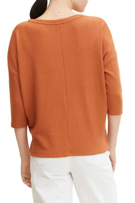 Tee Shirt TOM TAILOR V-NECK Rusty 5 Tee Shirt TOM TAILOR V-NECK Rusty – Image 3