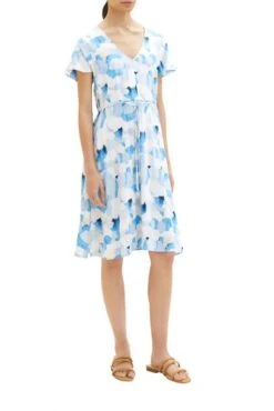 Robe TOM TAILOR IMPRIME FLEURI Blue -Magasin De Vêtements De Mode Pour Femmes tt 24839 1