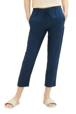 Pantalon TOM TAILOR LINEN Navy -Magasin De Vêtements De Mode Pour Femmes tt 25044 1