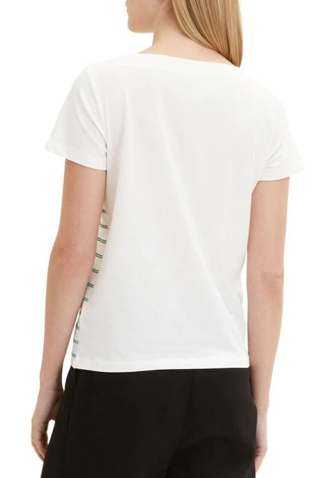 Tee Shirt TOM TAILOR STRIPED Whisper White 6 Tee Shirt TOM TAILOR STRIPED Whisper White – Image 4