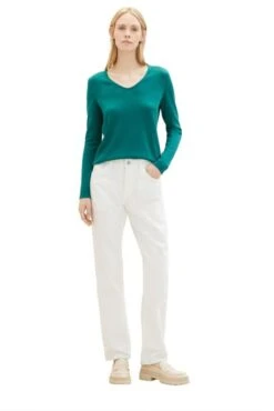 Pull TOM TAILOR COL V Green -Magasin De Vêtements De Mode Pour Femmes tt 25281 4