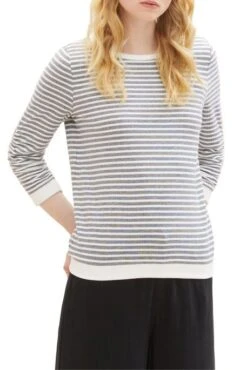 Sweat TOM TAILOR Blue Stripe -Magasin De Vêtements De Mode Pour Femmes tt 25284 1