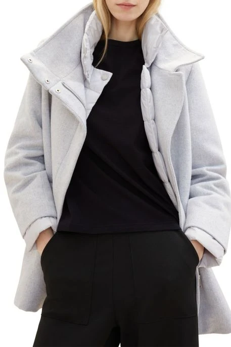 Tom Tailor Manteau TOMTAILOR WOOL Light Grey 3 Tom Tailor Manteau TOMTAILOR WOOL Light Grey