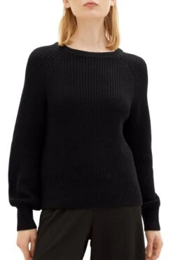 Pull TOM TAILOR MAILLE Black -Magasin De Vêtements De Mode Pour Femmes tt 25379 1