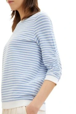 Sweat TOM TAILOR MidBlue Stripe -Magasin De Vêtements De Mode Pour Femmes tt 26189 3