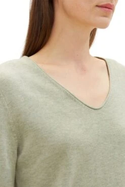 Pull TOM TAILOR COL VDesert Green -Magasin De Vêtements De Mode Pour Femmes tt 26383 4