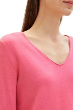 Pull TOM TAILOR COL V Light Carmine -Magasin De Vêtements De Mode Pour Femmes tt 26397 4