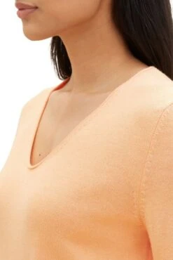 Pull TOM TAILOR COL V Light Coral -Magasin De Vêtements De Mode Pour Femmes tt 26429 4