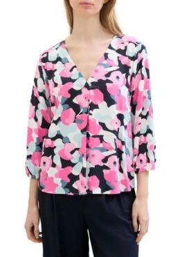 Chemisier TOM TAILOR Pink Colorful Floral Design -Magasin De Vêtements De Mode Pour Femmes tt 26769 1
