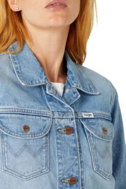 Blouson En Jean WRANGLER ICON Blue Sunrise -Magasin De Vêtements De Mode Pour Femmes wrangler w4wj73y97 4