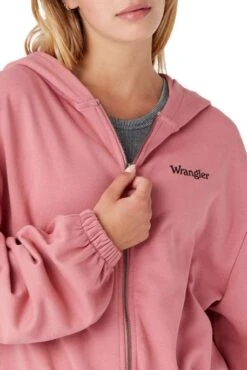Sweat WRANGLER ZIP HOODIE Dusty Rose