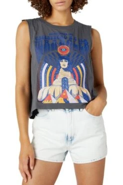Tee Shirt WRANGLER SLEEVELESS Gray 8 Tee Shirt WRANGLER SLEEVELESS Gray -Magasin De Vêtements De Mode Pour Femmes wrangler w7fed3m08 1