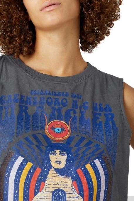 Tee Shirt WRANGLER SLEEVELESS Gray 4 Tee Shirt WRANGLER SLEEVELESS Gray – Image 2